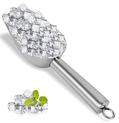 6oz Stainless Steel Scoop for Ice Bucket, Small Silver Metal Scoop for  Flour, Kitchen, Bar, Candy, 9.2 x 3.3 inches