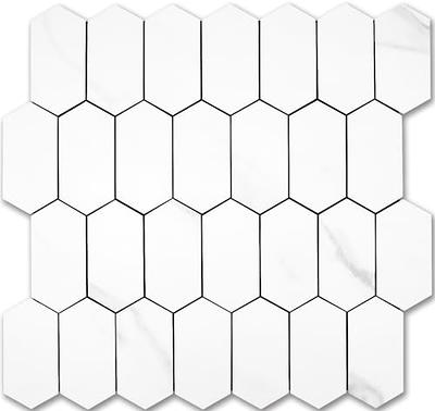 Vamos Tile Long Hexagon Peel and Stick Backsplash Tile - 10 Sheets Stick on  Backsplash for Kitchen and Bathroom 12.4 x 12 Inch White Marble Look PVC Self  Adhesive Mosaic Wall Tiles - Yahoo Shopping