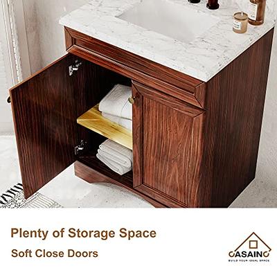 kleankin Pedestal Sink Storage Cabinet, Under Sink Cabinet with Double  Doors, Bathroom Vanity Cabinet with Shelves, White - Yahoo Shopping