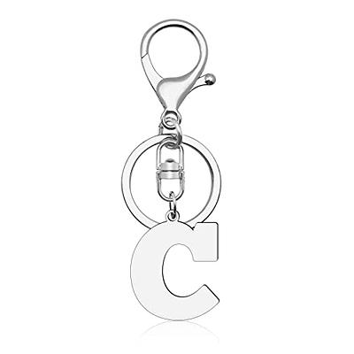 XGALBLA Gold Letter AZ Keychain for Women Men Metal Alphabet Initial  Pendant with Key Ring for Car Keys Purse Handbags Bag