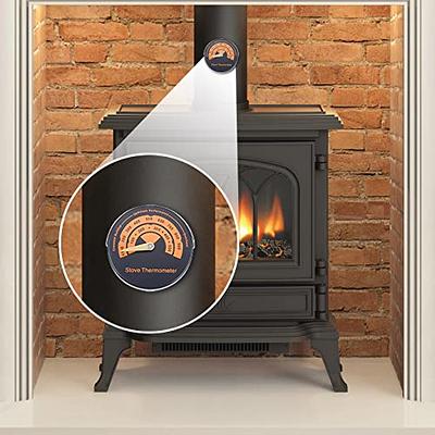 Magnetic Wood Stove Thermometer Fireplace Fan Stove Thermometer with Probe