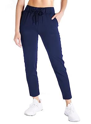 Allegra K Women's Drawstring Elastic Waist Athleisure Pants Ankle