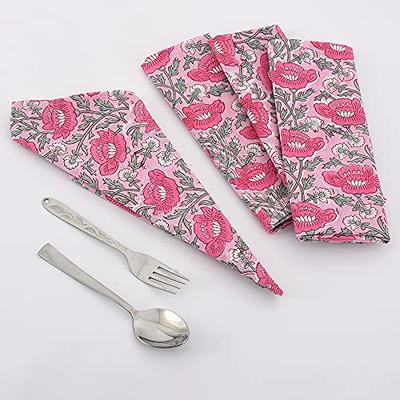 Ruvanti Cloth Napkins Set of 12 Cotton 100%, 20x20 inches Napkins