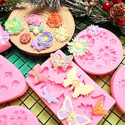 2 Pieces 3D Snowflake Fondant Mold Christmas Snowflake Silicone Mold for  Cake Cupcake Decoration Polymer Clay Crafting Projects (Pink) 