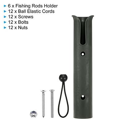 PATIKIL Fishing Rod Holder Bracket 6 Pack with 12 Ball Elastic Cords, Nylon  Wall Mount Tube Rod Pole Rack Side Mount with Screws for Boat Kayak, Green  - Yahoo Shopping