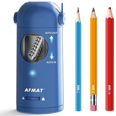 Electric Pencil Sharpener Super Sharp Pencil Sharpener for Colored Pencils  Auto Stop Fast Sharpen Pencil Sharpener Plug in for 6-12mm  No.2/Colored/Sketch Pencils Suit for School Office (Black)