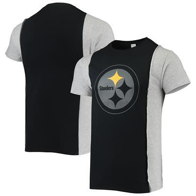 Women's Heathered Gray Pittsburgh Steelers Plus Size Lace-Up V