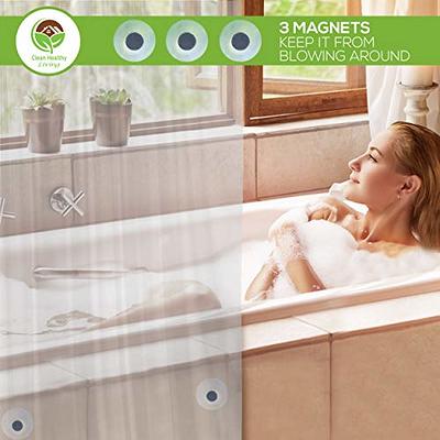 Home Basics Large Plastic Bath Caddy with Suction Cups, Clear, SHOWER