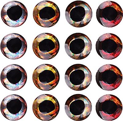 72pcs 6mm 8mm 10mm Domed 4D 5D Fishing Lure Eyes Assorted