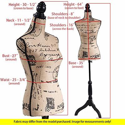  Female Dress Form Mannequin Torso Adjustable Height