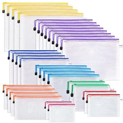 Mesh Zipper Pouch 30PCS Waterproof Zipper Bags 8 Sizes 8 Colors Plastic  Document Pouch for Organizing School Supplies, Office Appliances, Home  Organize and Travel Storage - Yahoo Shopping