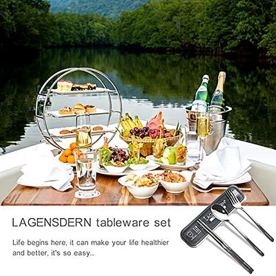 Premium Travel Utensils Set, Stainless Steel Cutlery Set, Reusable