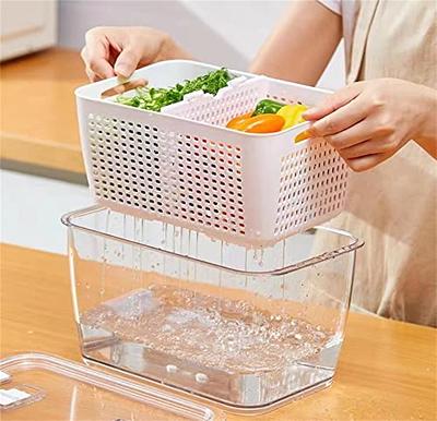 Yustuf 3-pack Vegetable and Fruit Storage Containers for Fridge Organizer  Produce Saver Containers for Refrigerator Lettuce Keeper BPA-Free Kitchen
