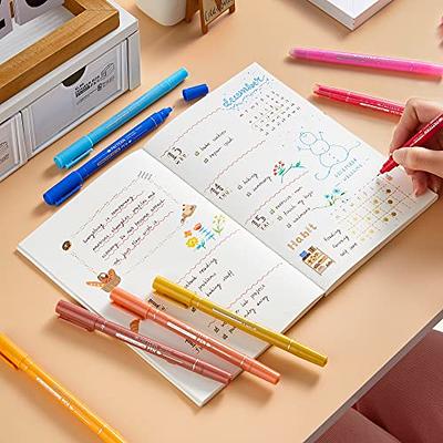 Curve Highlighter Pen Set, 6pcs Linear Colors Flowing Markers with 6 Curve  Shapes Fine Tips, Journal Planner Pens Flownwing Pens for Note Taking