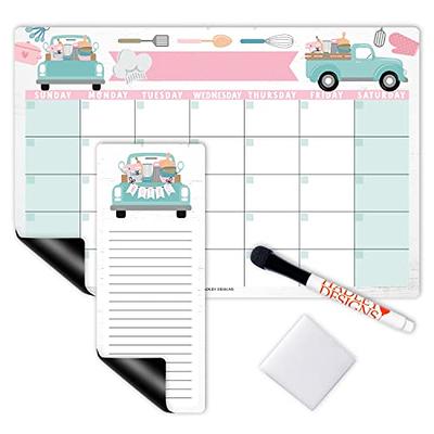 Mr. Pen- Dry Erase Calendar for Fridge, Magnetic, 14.7 x 11.8, Magnetic  Calendar with 4 Dry Erase Markers, Magnetic Calendar for Fridge, Magnetic