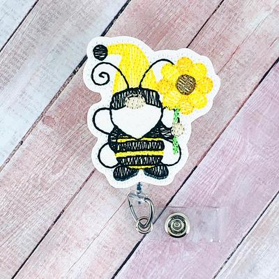 Bee Badge Holder Reel Clip Nurse Whimsical Honeybee Beekeeper Gift