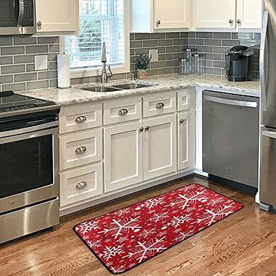 COSY HOMEER Soft Kitchen Rugs [2 PCS] for in Front of Sink Super Absorbent  Kitchen Floor Mats and Mats 20x30 Inch/20X48 Non-Skid Kitchen Mat Standing