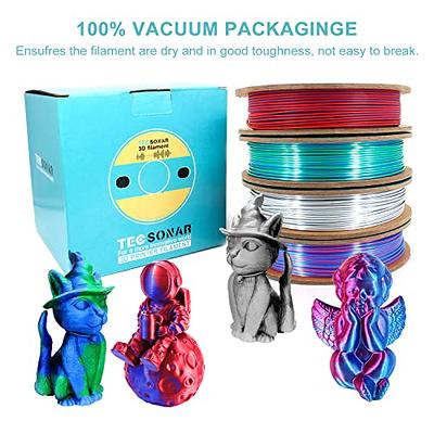 LOCYFENS Rainbow PLA Filament 1.75mm, 3D Printer Filament Multicolor PLA  Filament, Color Change Shiny PLA Filament 1.75mm, 3D Printing Filament