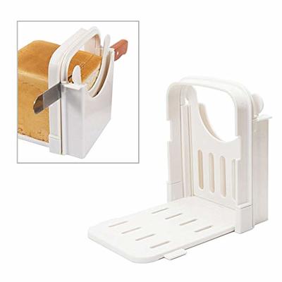 Bread Slicer Toast Loaf Slicing Guide Cutter With Crumb Catcher