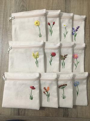 Embroidery Rose Clutch/wallet Kit Ladies Coin Purse 