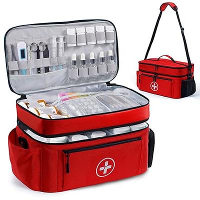 Zippered First Aid Bag Medication Organizer Emergency Empty Pouch