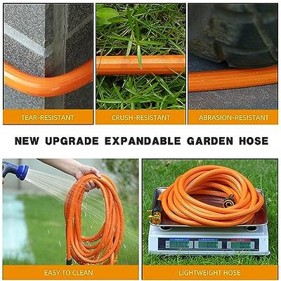 100ft Expandable Garden Hose, 2023 Upgrade Lightweight Water Hose 3-Layer  Latex Core, Reusable 3/4 Solid Brass Fittings, Dirt-Resistant, No-Kink,  Best Choice for Watering and Washing(Orange) - Yahoo Shopping