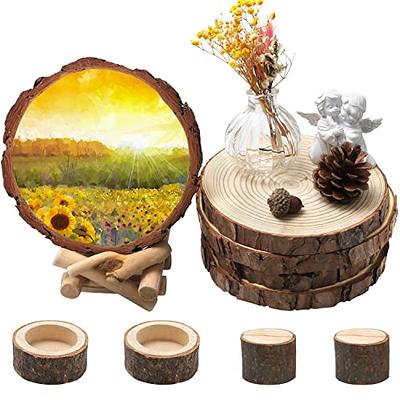 10pcs 8cm Natural Blank Wood Slices Round Unfinished Wooden Discs for Crafts  Centerpieces Wooden DIY Ornaments