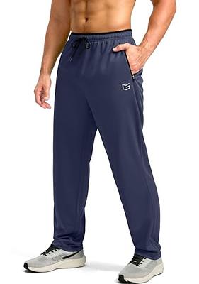 G Gradual Men's Sweatpants Open Bottom, Workout Pants with Zip Pockets Mesh  Lightweight for Running, Athletic, Lounge (Navy, XX-Large) - Yahoo Shopping