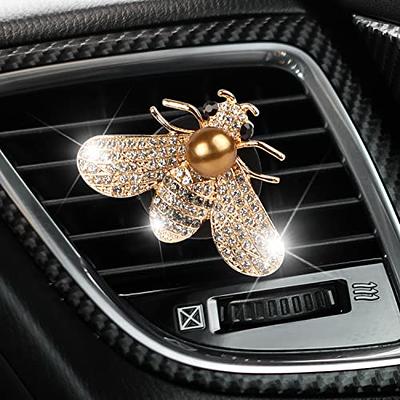 2 Pieces Small Bee Air Vent Clips Bling Bee Car Accessories Cute Car Air  Freshener Rhinestone Gift Decorations Charm Car Clip Interior Air Vent Decor