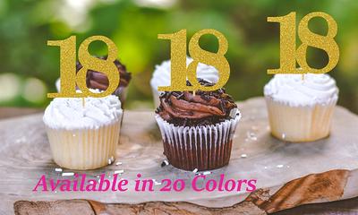 18th birthday cupcake toppers