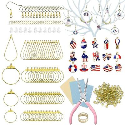 140pcs Hoop Earring Findings, Beading Hoop Earring Components with Earring  Hooks and Jump Rings for Earring Jewelry Making (Platinum & Goldend) 