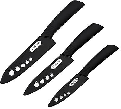 Kitchenaid Gourmet 3-piece Forged Tripe-Riveted Chef Knife Set with Blade  Covers, Black 