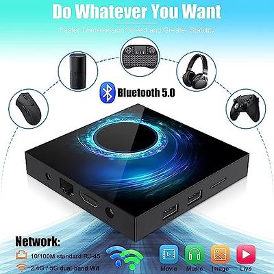  Android 12.0 TV Box, Android TV Box Allwinner H618 Quadcore 4GB  RAM 32GB ROM Soporte 6K 3D 1080P 2.4/5.0GHz WiFi BT5.0 10/100M Ethernet HDMI  2.0 H.265 Smart TV Box : Electrónica