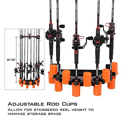 Vertical Fishing Rod Holder,Wall Mounted Fishing Rod Rack,Fishing Pole  Holders for Garage,Support Extra Large & Heavy Fishing Rod and Reel Combos