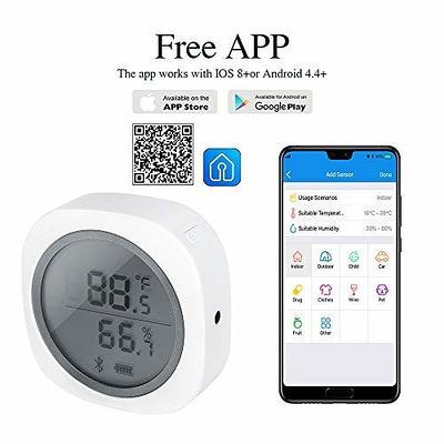 Inkbird Smart Thermometer Temperature and Humidity Monitor Hygrometer  Indoor, Free APP for iOS and Android, IBS-TH2 Plus Version Supports  External