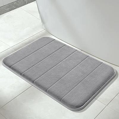 Non Slip Memory Foam Bath Mat Rug, 24 X 17 Inches Taupe Bathroom Rugs Quick