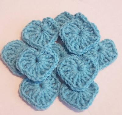 Self Adhesive Chenille Heart Patches 