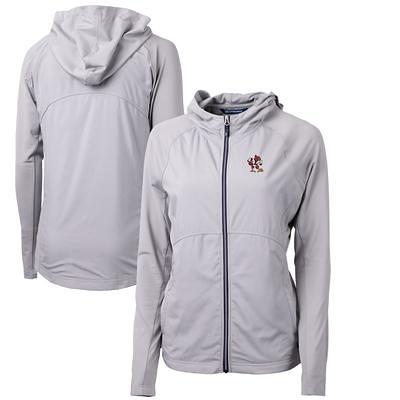 Louisville Cardinals Cutter & Buck Women's Mainsail Sweater-Knit Full-Zip  Vest - Heather Gray