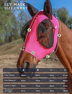  SmithBuilt Horse Fly Mask (Blue, Horse) - Mesh Eyes