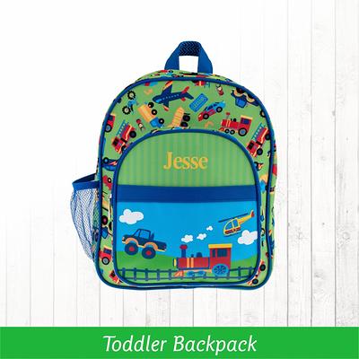 Personalized Tranportation Backpack/Toddler With Name Monogram