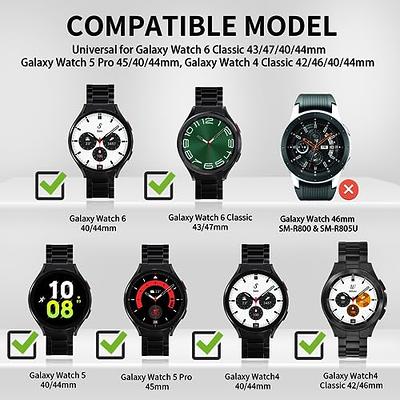 Designer Compatible with Samsung Galaxy Watch 5 Pro 45mm/ Watch 5 40mm  44mm/ 4 Band 40mm 44mm, Galaxy Watch 4 Classic Band 42mm 46mm, 20mm Luxury
