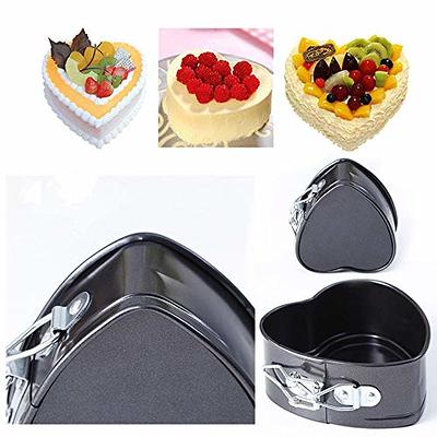 Hiware 4-Inch Mini Springform Pan Set - 4 Piece Small Nonstick Cheesecake Pan for Mini Cheesecakes, Pizzas and Quiches