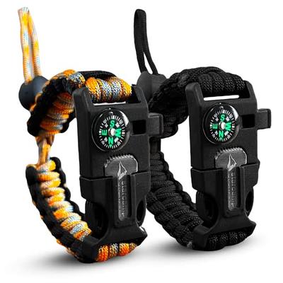 Amazon.com : Daarcin 1pcs Survival Paracord Bracelet,Fire Starter,SOS  Light, Compass,Thermometer, Whistle, Adjustable AK87 21 in 1,Outdoor  Ultimate Survival Tactical Gear Set,Gift for Kids,Men : Sports & Outdoors