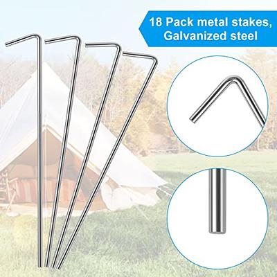 ABCCANOPY Galvanized Rebar Stakes, 12 inch Heavy Duty Ground