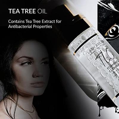 We Love Eyes - 100% Oil Free Tea Tree Water Eyelid Foaming Cleanser - for Eyelash Extension Home Care, Extend Lash Retention, Non-irritating Formula