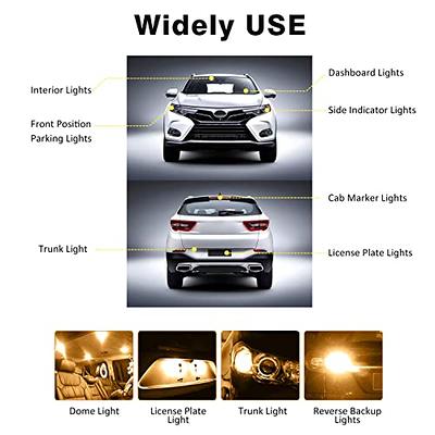 EverBright T10 194 Led Bulb 168 912 W5W 2825 LED Bulb for Car Interior  Lights Dome Map Light Trunk Door Light Dashboard Bulb License Plate Light  Lamp