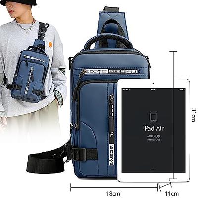 CANTLOR Men Small Sling Bag Crossbody Backpack Travel Daypacks Chest Pack  Lightweight Outdoor Shoulder Bag One Strap