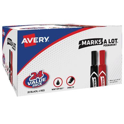  AVERY Marks A Lot Permanent Markers, Bullet Tip