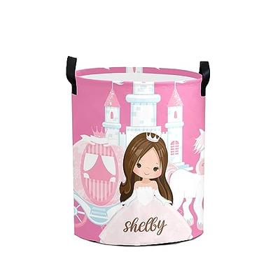 Pink Collapsible Personalized Laundry Tote