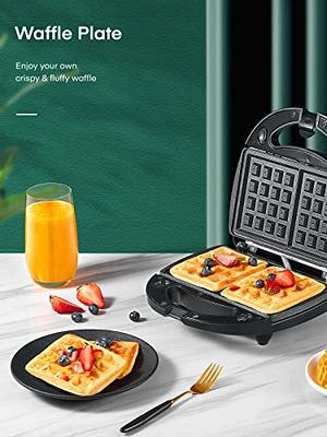 FOHERE Waffle Maker 3 in 1 Sandwich Maker 1200W Panini Press With Remo –  Fohere